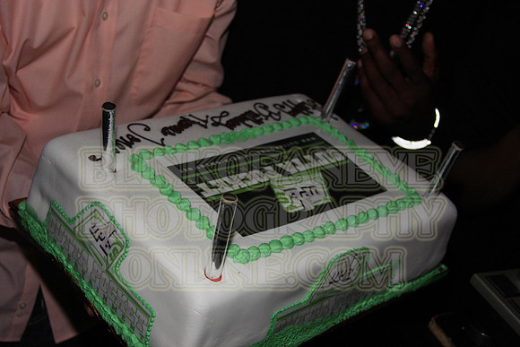 Birthday cake made by pastry chef Mike Allen